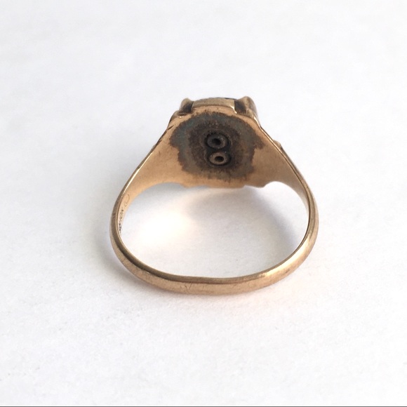 SOLD Vintage 10K Gold Class Ring 1966 Jostens Blue - Picture 4 of 8